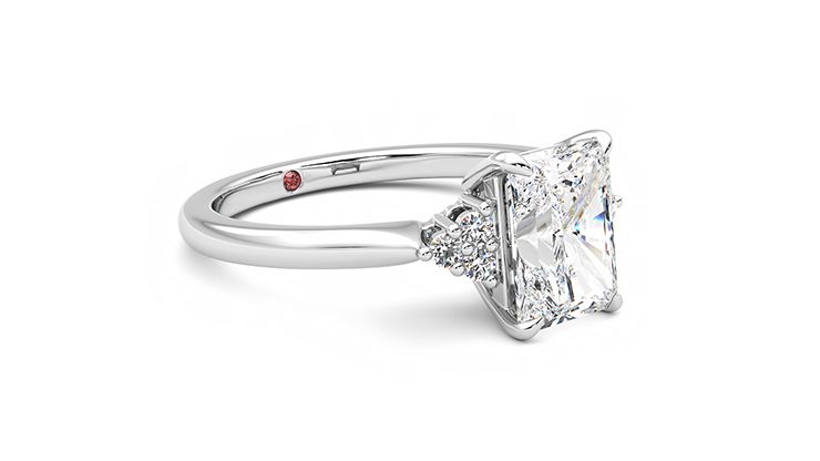 Taylor & Hart Divinity Radiant Engagement Ring 360 degree image 6