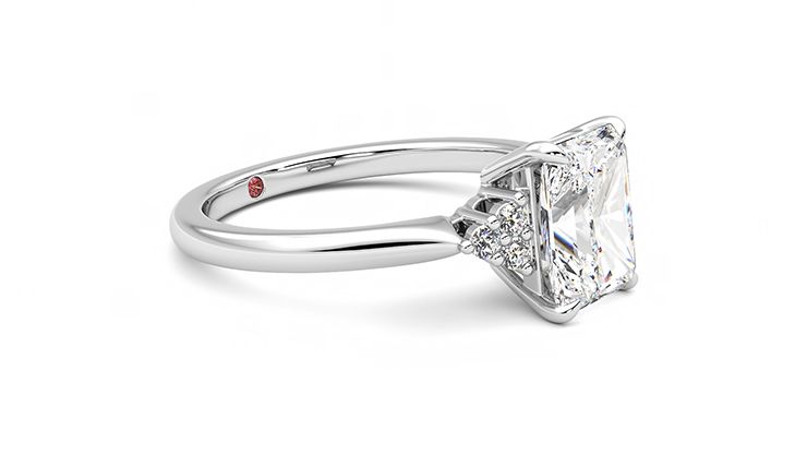 Taylor & Hart Divinity Radiant Engagement Ring 360 degree image 7