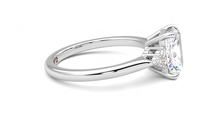Taylor & Hart Divinity Radiant Engagement Ring 360 degree image 9