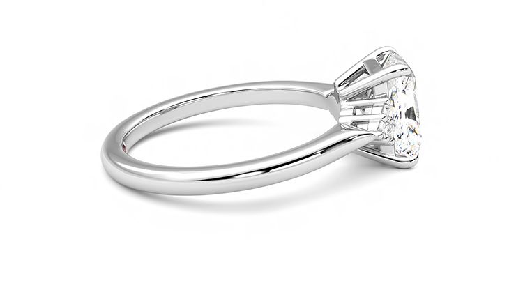 Taylor & Hart Divinity Radiant Engagement Ring 360 degree image 10
