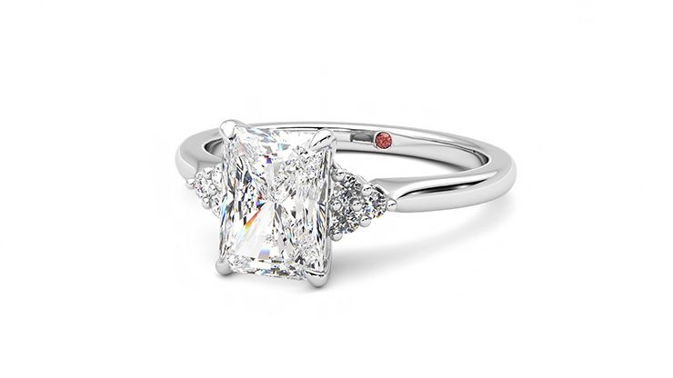 Taylor & Hart Divinity Radiant Engagement Ring 360 degree image 26