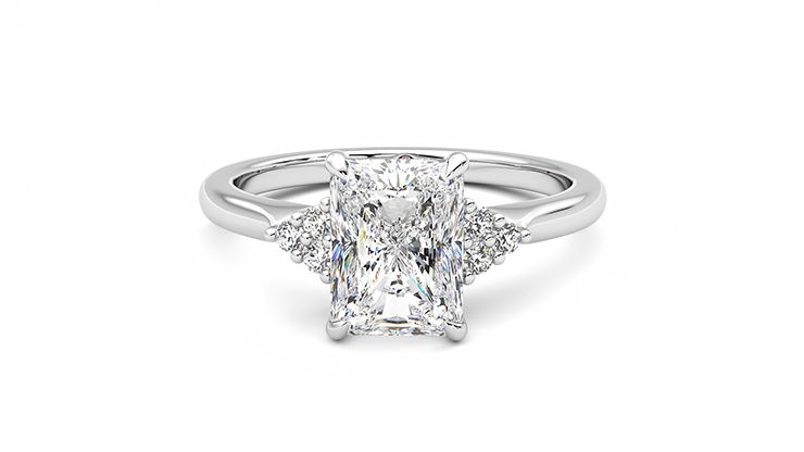 Taylor & Hart Divinity Radiant Engagement Ring 360 degree image 29