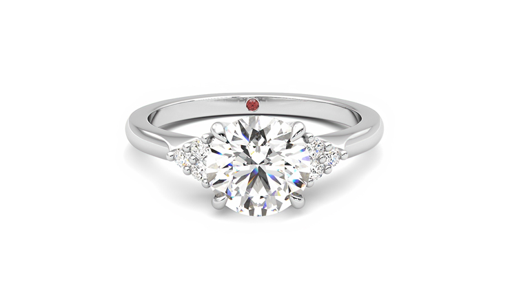 Taylor & Hart Divinity Round Engagement Ring 360 degree image 1