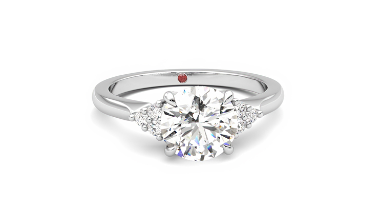 Taylor & Hart Divinity Round Engagement Ring 360 degree image 2