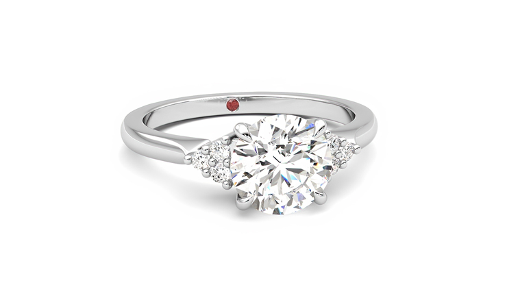 Taylor & Hart Divinity Round Engagement Ring 360 degree image 3