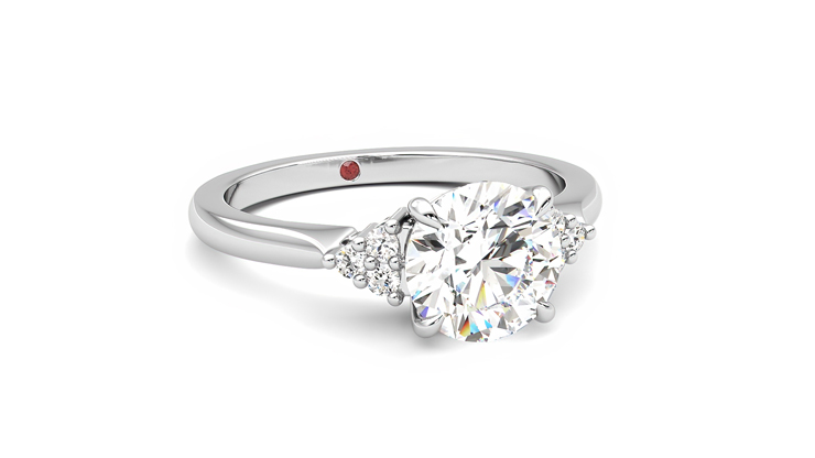 Taylor & Hart Divinity Round Engagement Ring 360 degree image 4