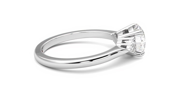 Taylor & Hart Divinity Round Engagement Ring 360 degree image 10