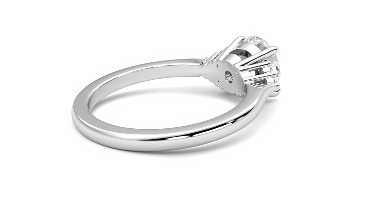 Taylor & Hart Divinity Round Engagement Ring 360 degree image 12