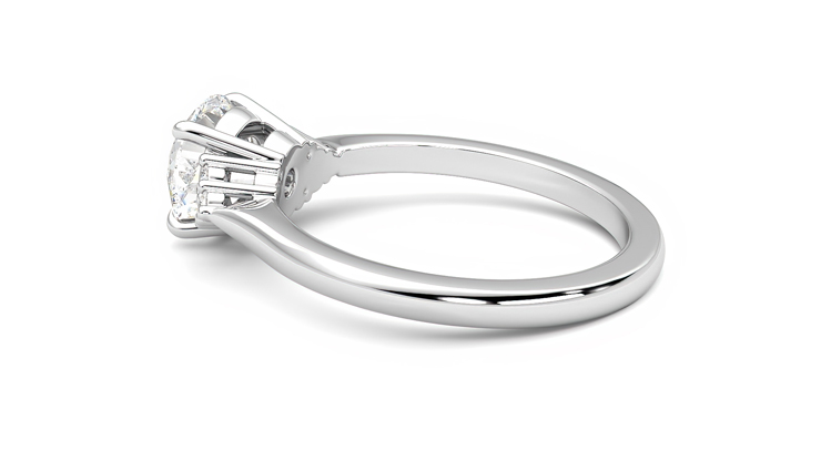 Taylor & Hart Divinity Round Engagement Ring 360 degree image 19