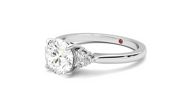Taylor & Hart Divinity Round Engagement Ring 360 degree image 24