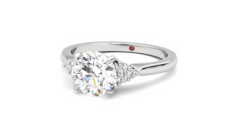 Taylor & Hart Divinity Round Engagement Ring 360 degree image 26