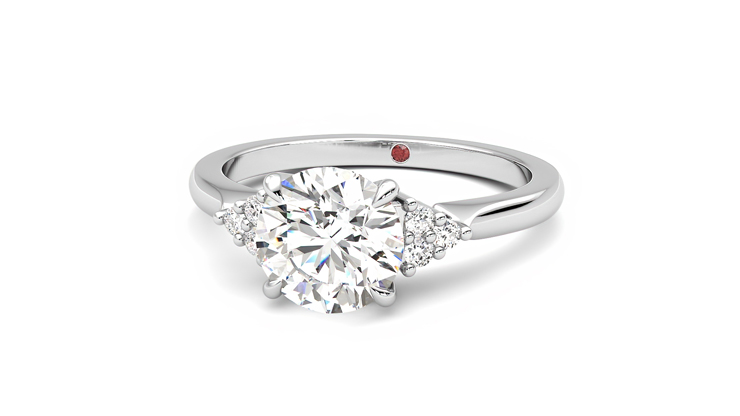Taylor & Hart Divinity Round Engagement Ring 360 degree image 27