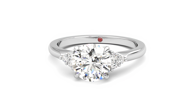 Taylor & Hart Divinity Round Engagement Ring 360 degree image 28