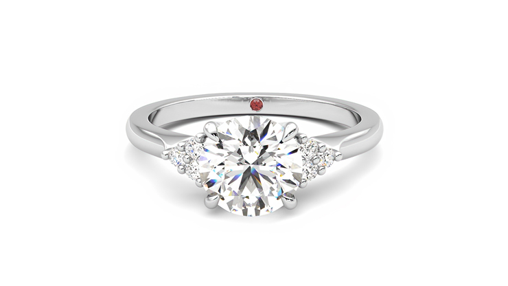 Taylor & Hart Divinity Round Engagement Ring 360 degree image 29
