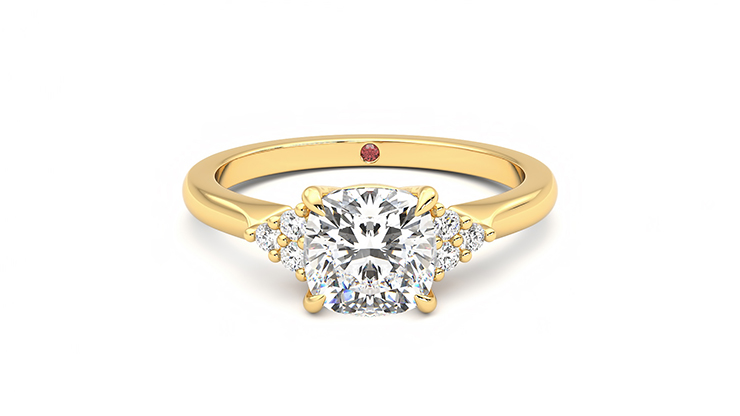 Taylor & Hart Divinity Cushion Engagement Ring 360 degree image 0