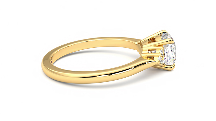 Taylor & Hart Divinity Cushion Engagement Ring 360 degree image 10