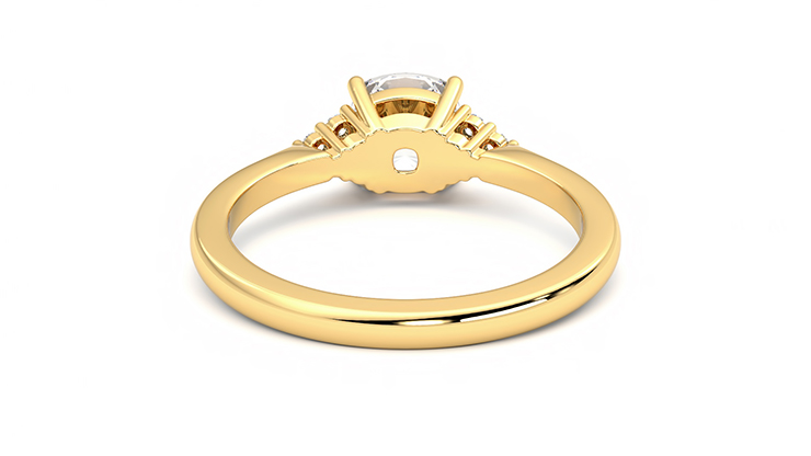 Taylor & Hart Divinity Cushion Engagement Ring 360 degree image 15