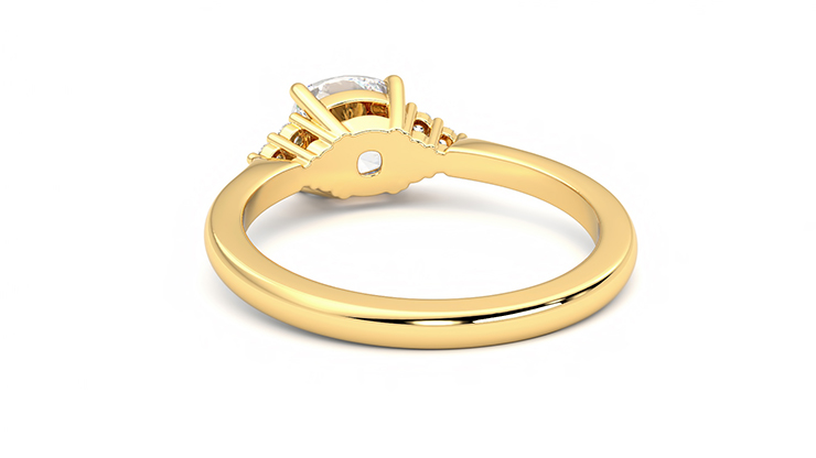 Taylor & Hart Divinity Cushion Engagement Ring 360 degree image 16