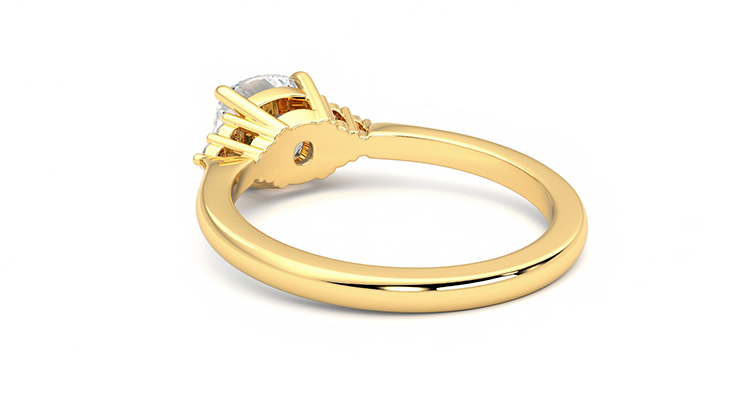 Taylor & Hart Divinity Cushion Engagement Ring 360 degree image 17