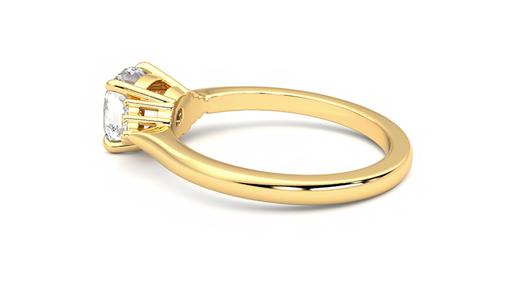 Taylor & Hart Divinity Cushion Engagement Ring 360 degree image 19