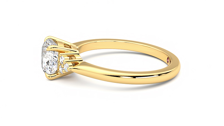 Taylor & Hart Divinity Cushion Engagement Ring 360 degree image 21