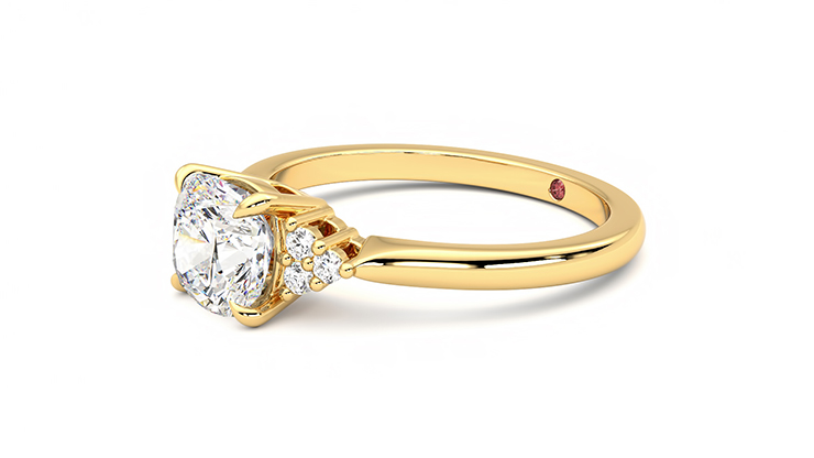 Taylor & Hart Divinity Cushion Engagement Ring 360 degree image 23