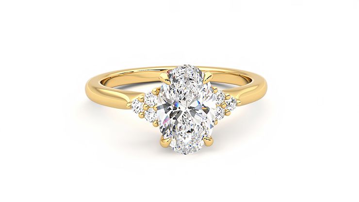 Taylor & Hart Divinity Oval Engagement Ring 360 degree image 1