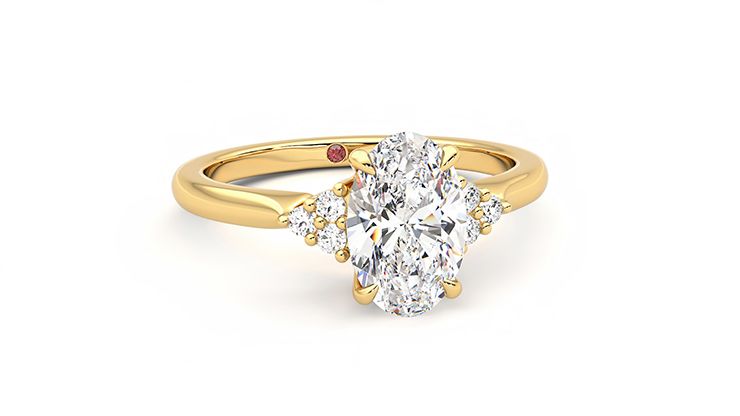 Taylor & Hart Divinity Oval Engagement Ring 360 degree image 2
