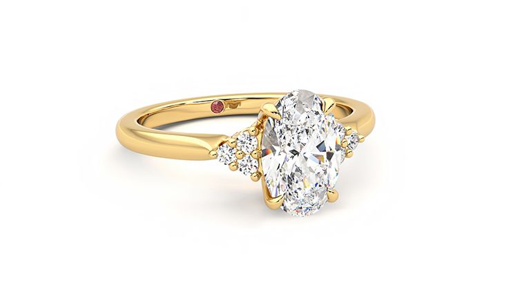 Taylor & Hart Divinity Oval Engagement Ring 360 degree image 3