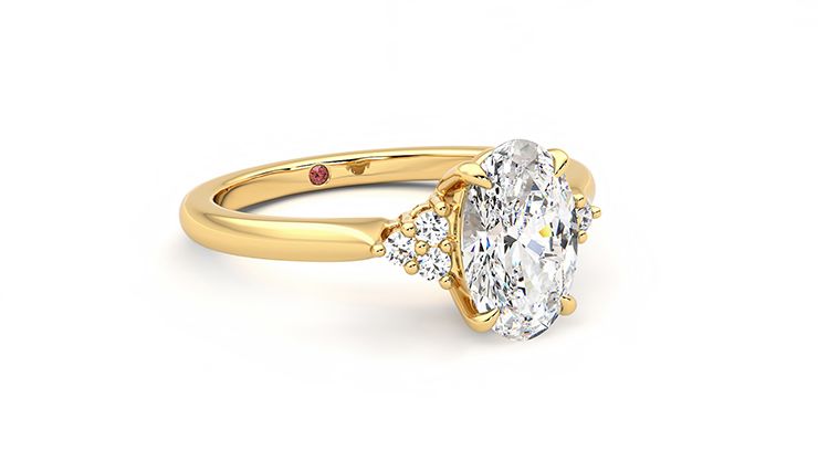 Taylor & Hart Divinity Oval Engagement Ring 360 degree image 4