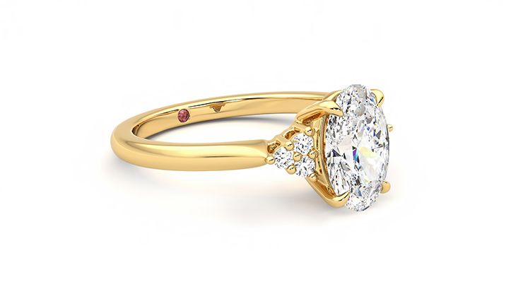 Taylor & Hart Divinity Oval Engagement Ring 360 degree image 5
