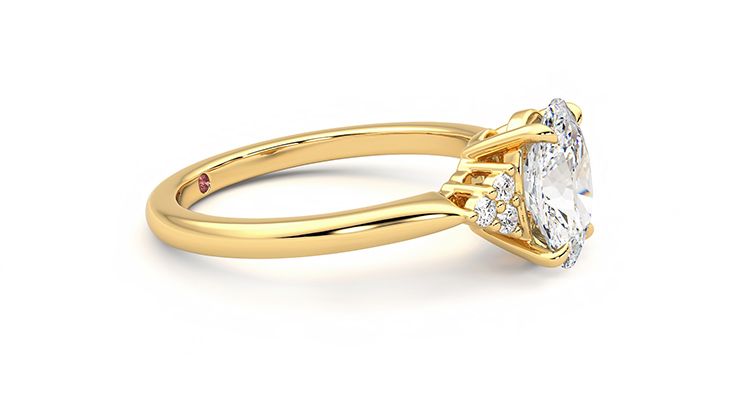 Taylor & Hart Divinity Oval Engagement Ring 360 degree image 7