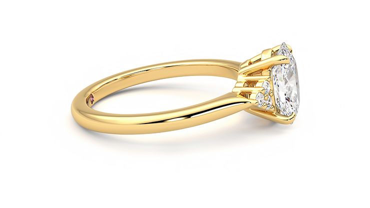 Taylor & Hart Divinity Oval Engagement Ring 360 degree image 8