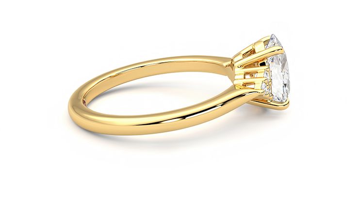 Taylor & Hart Divinity Oval Engagement Ring 360 degree image 9