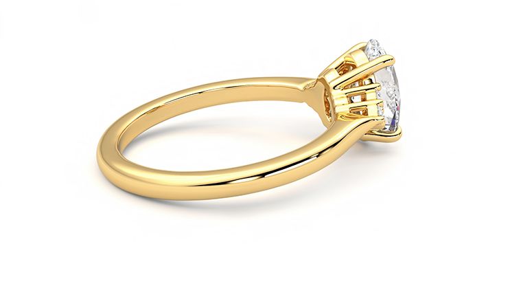 Taylor & Hart Divinity Oval Engagement Ring 360 degree image 10