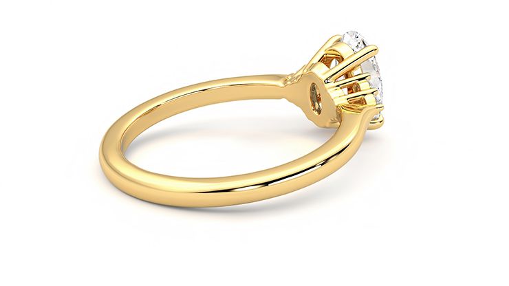 Taylor & Hart Divinity Oval Engagement Ring 360 degree image 11
