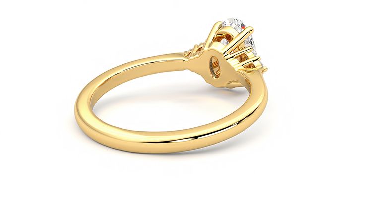 Taylor & Hart Divinity Oval Engagement Ring 360 degree image 12