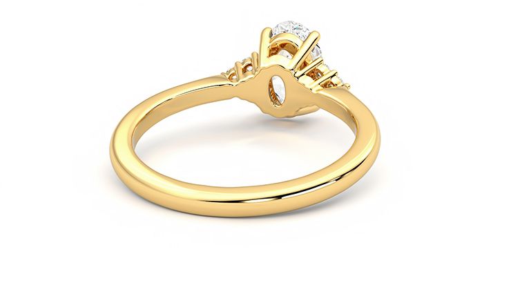 Taylor & Hart Divinity Oval Engagement Ring 360 degree image 13