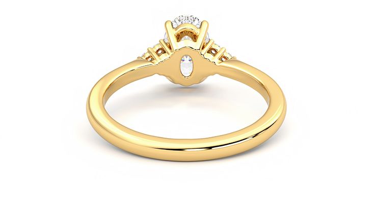 Taylor & Hart Divinity Oval Engagement Ring 360 degree image 14
