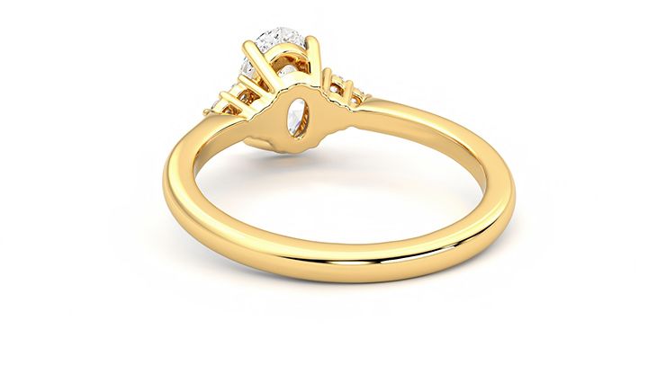 Taylor & Hart Divinity Oval Engagement Ring 360 degree image 15
