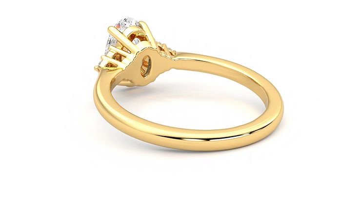 Taylor & Hart Divinity Oval Engagement Ring 360 degree image 16