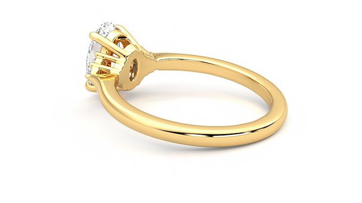 Taylor & Hart Divinity Oval Engagement Ring 360 degree image 17