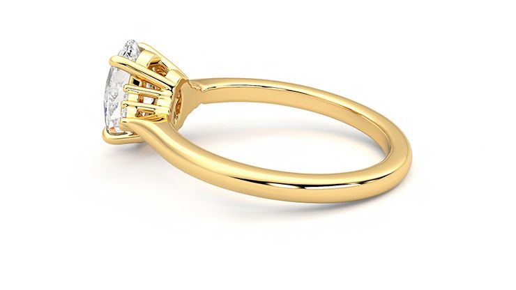 Taylor & Hart Divinity Oval Engagement Ring 360 degree image 18