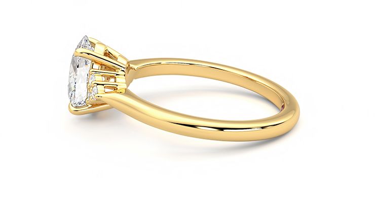 Taylor & Hart Divinity Oval Engagement Ring 360 degree image 19
