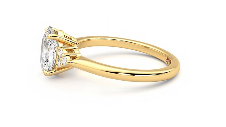 Taylor & Hart Divinity Oval Engagement Ring 360 degree image 20