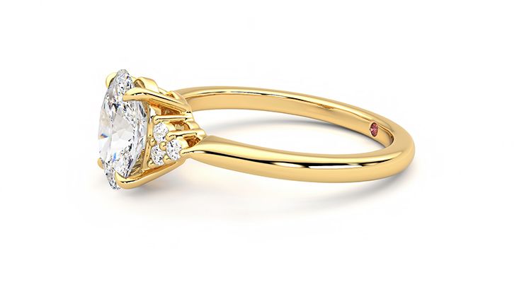 Taylor & Hart Divinity Oval Engagement Ring 360 degree image 21