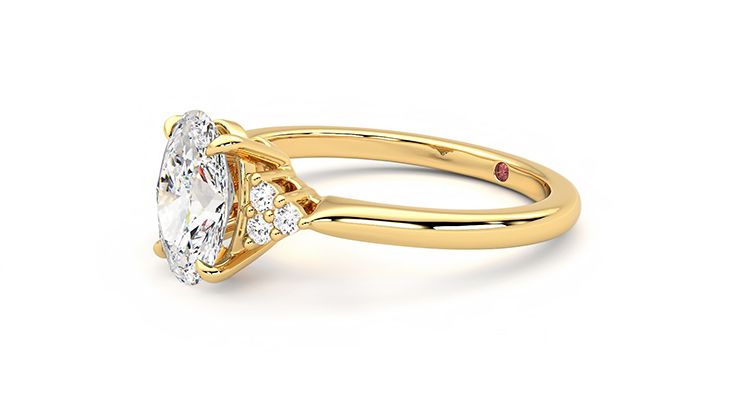 Taylor & Hart Divinity Oval Engagement Ring 360 degree image 22