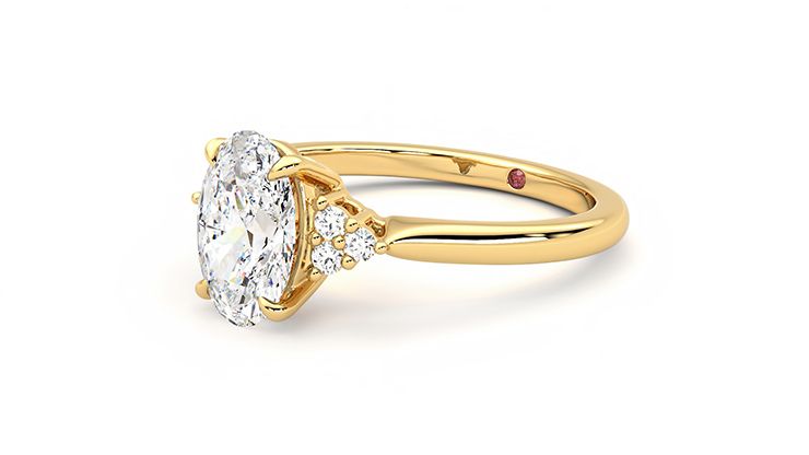 Taylor & Hart Divinity Oval Engagement Ring 360 degree image 23
