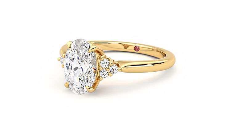 Taylor & Hart Divinity Oval Engagement Ring 360 degree image 24