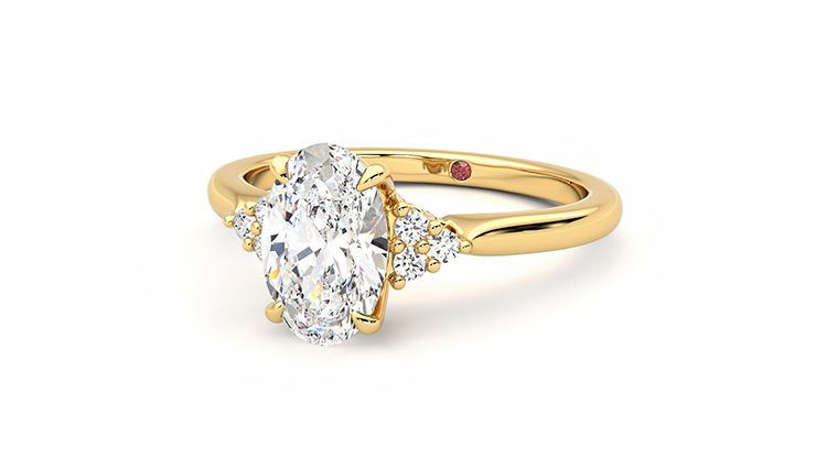 Taylor & Hart Divinity Oval Engagement Ring 360 degree image 25